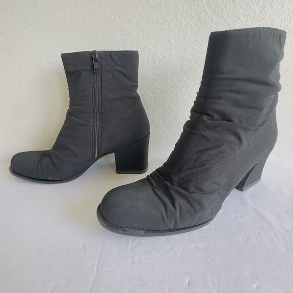 PRADA Nylon Ankle Boots Black Block Heel Womens Size 39/US 9.5 – Made in Italy - Picture 8 of 14